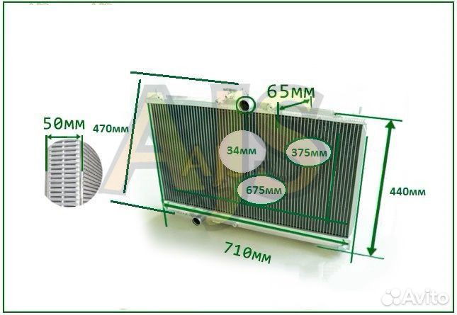 Радиатор алюминиевый MMC Lancer Evolution 7-9 50мм