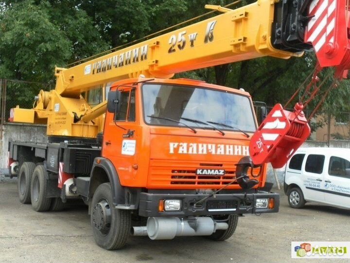 Аренда и услуги автокрана, 25 т, 28 м, с гуськом 7.5 м
