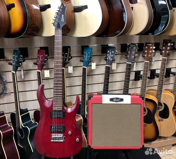 Электрогитара Cort X100 + комбо Cort CM15,комплект