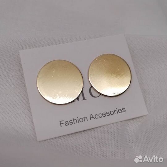 Круглые плоские серёжки