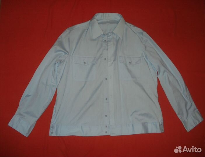 Рубашка форменная голубая