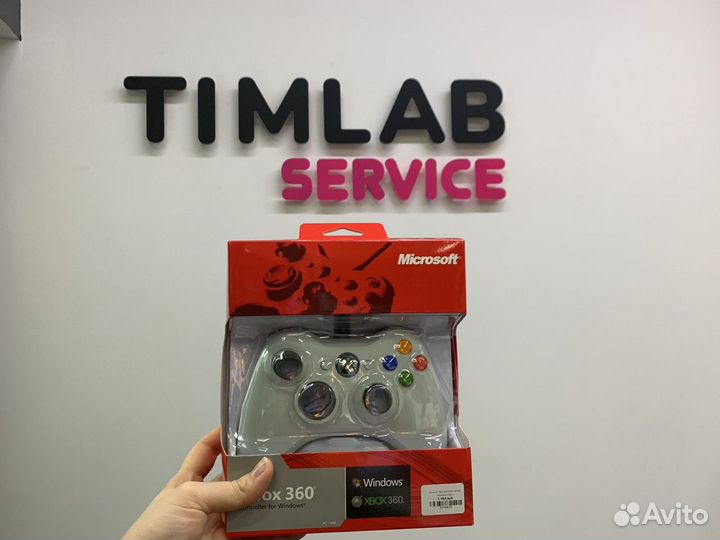 Джойстик xbox 360 проводной белый 3