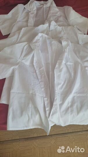 Белый медицинский халат короткий 56-58 размеры