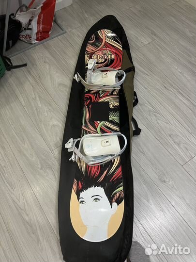 Сноуборд usb pro с крепление и чехлом salomon