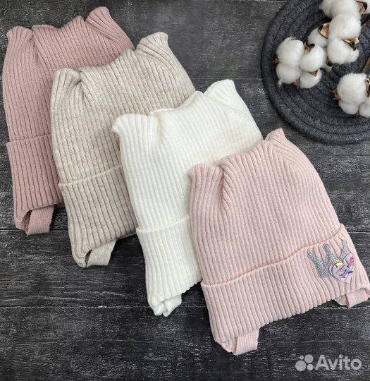 Шапка для девочки демисезонная