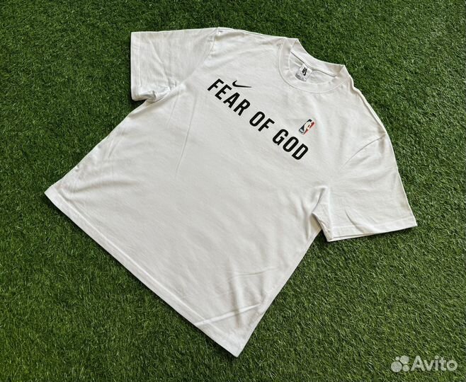 Футболка Nike NBA Fear Of God Белая (M-XL)