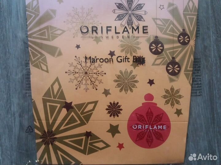 Пакет подарочный новогодний oriflame