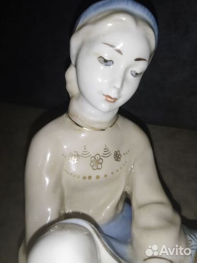 Статуэтка конькобежка, есть склейка, СССР