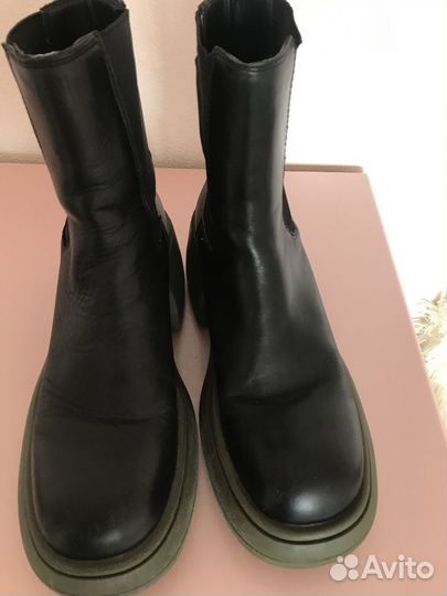 Сапоги zara кожа 41