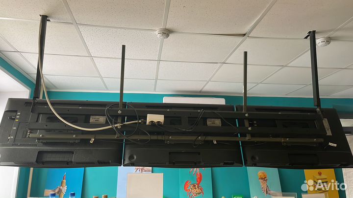 Кронштейн для 3-х телевизоров(мониторов для меню)