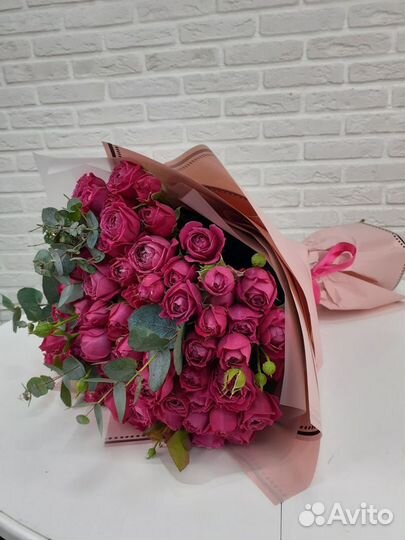 Цветы Букеты кустовая роза