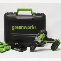 Дрель-шуруповерт Greenworks GD24DD60K2 24V