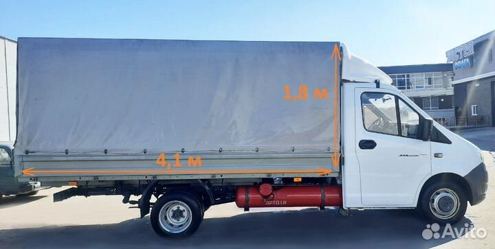 Грузоперевозки ГАЗель 4метра