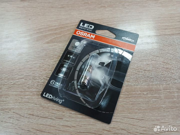 Лампа Osram Fest LED C5W 6000K 12V 1W 31мм