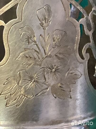 Подстаканник серебро 875 пробы СССР