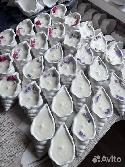 Свеча в ракушке