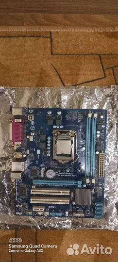 Материнская плата с процессором i3 кулер