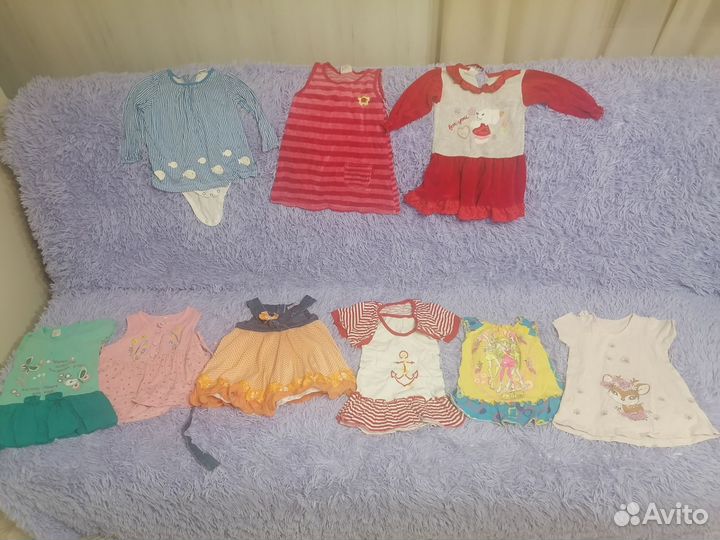 Пакетом вещи для девочки 74 80