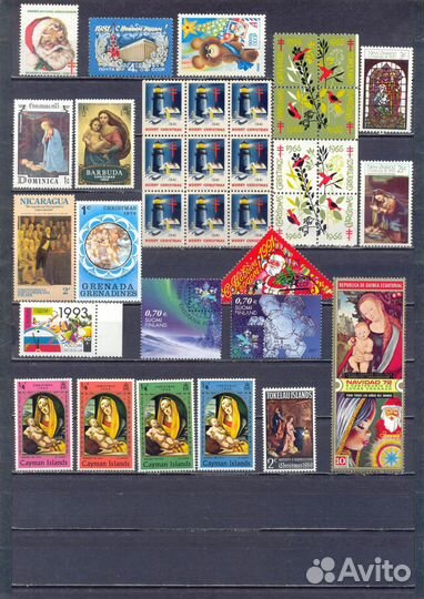 Рождество и Новый год. Марки