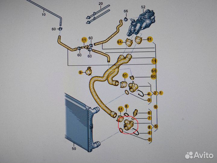 Патрубок охлаждения Volkswagen Caddy 4 2019