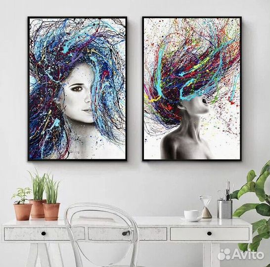 Яркая картина в интерьер