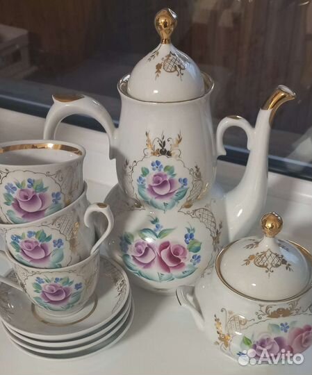 Сервизы кофейные СССР и ГДР, хрусталь советский