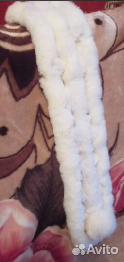 Из натурального меха шарф и шапка