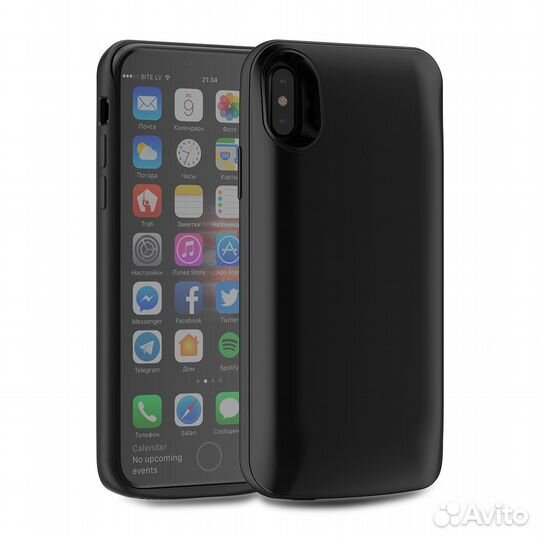 Дополнительная акб силиконовая крышка для iPhone X