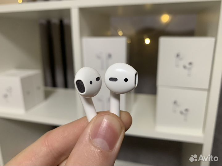 Беспроводные наушники airpods 2 новые + чехол