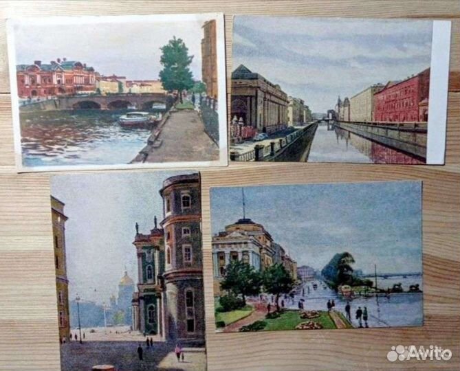 Ленинград в работах разных художников, 14 открыток