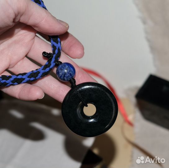 Чёрный нефрит Диск Би ритуальный предмет