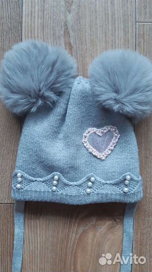 Шапочка зимняя на девочку