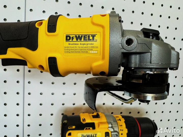 Новый Набор dewalt 2В1 ушм+Шуруповерт с двумя АКБ