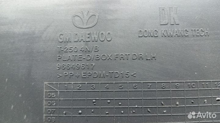 Обшивка двери Chevrolet Aveo Левая Передняя