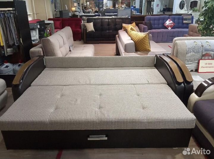 Прямой диван, диван кровать, ас190-1-мд