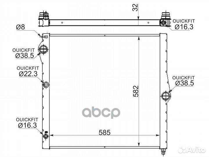 Радиатор BMW X5 06-18 / X6 08-20 BW0010-07-2 Sat
