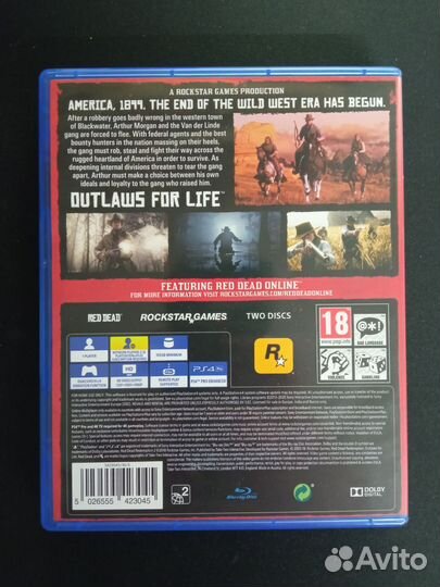 Red Dead Redemption 2 ps4 диск