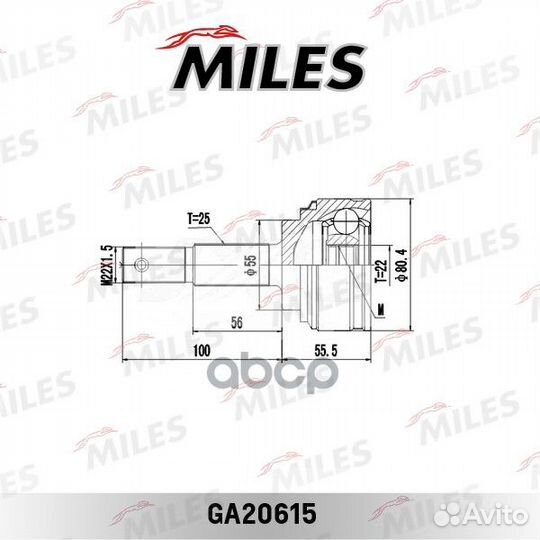 Шрус nissan almera 1.5 00 нар. GA20615 Miles