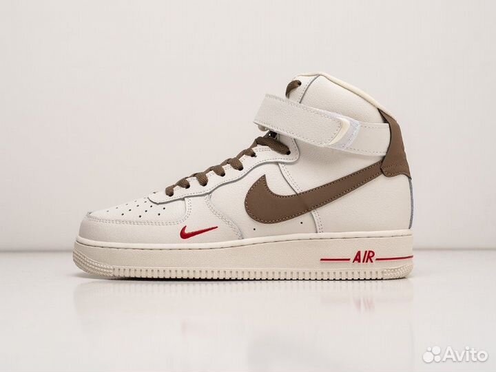 Кроссовки Nike Air Force 1 Mid Premium White Brown