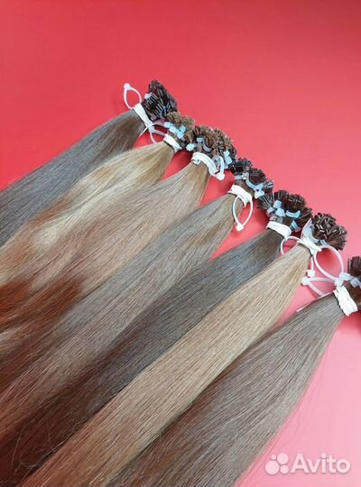 Детские волосы некрашеные на капсуле, 30см