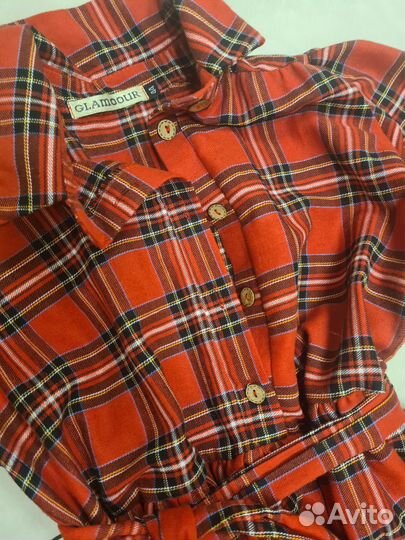 Платье в клетку 44 46