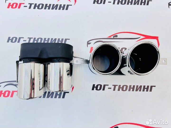 Двойные насадки на выхлоп BMW 3 G20 хром