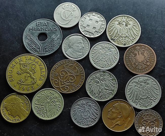 Иностранные монеты мира с 1900 годов по 1965 года