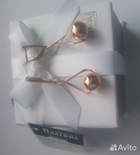 Золотые серьги 585 новые Платина Кострома (4,84 гр