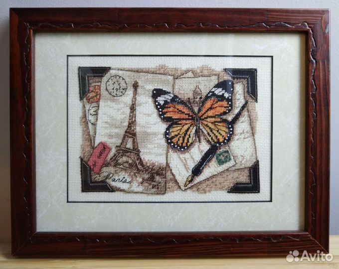 Картина вышитая крестом. Ручная работа