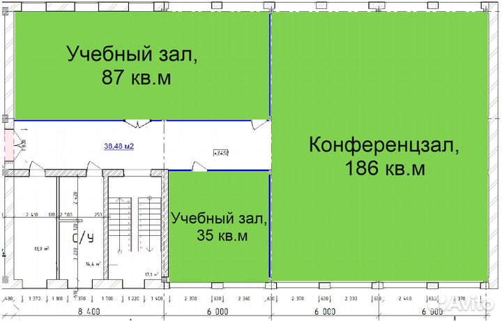 Аренда зала в Туле, 35, 87 и 186 м²