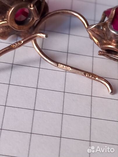 Серьги, натуральный янтарь