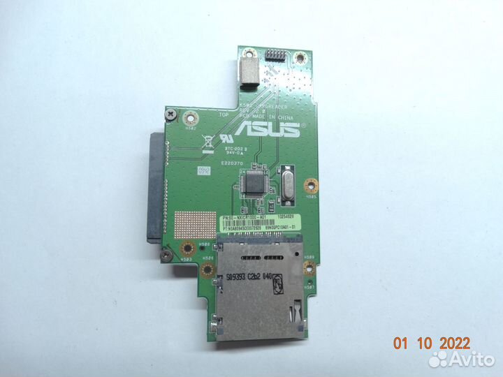Плата с картридером и SATA разъемом Asus K50