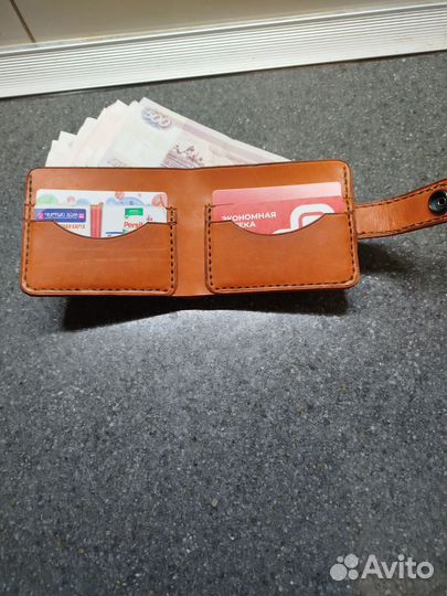 Кошелек мужской кожаный ручной работы
