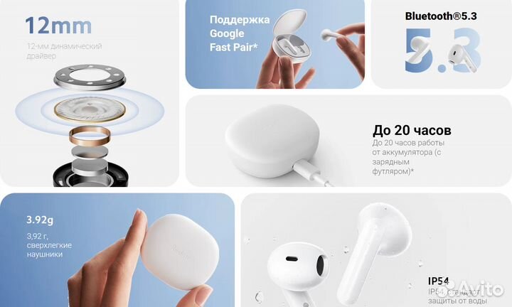 Новые bluetooth наушники Xiaomi Redmi Buds 4 Lite